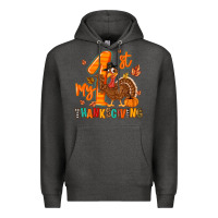 Charcoal Heather my first thanksgiving Premium Hoodie - MaliasSmallBusiness