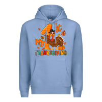 Colony Blue my first thanksgiving Premium Hoodie - MaliasSmallBusiness