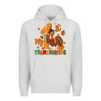 Dove Grey my first thanksgiving Premium Hoodie - MaliasSmallBusiness