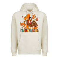 Oatmeal Heather my first thanksgiving Premium Hoodie - MaliasSmallBusiness