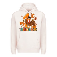 Pale Pink my first thanksgiving Premium Hoodie - MaliasSmallBusiness
