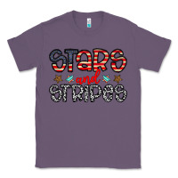 Lavender stars and stripes Classic Tee - CowhideDigitalArt