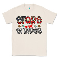 Natural stars and stripes Classic Tee - CowhideDigitalArt