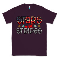 Plum stars and stripes Classic Tee - CowhideDigitalArt