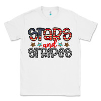 White stars and stripes Classic Tee - CowhideDigitalArt