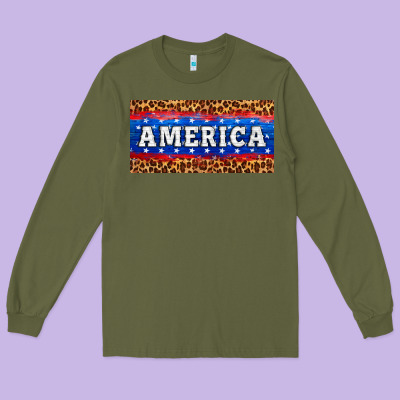 America License Plate Long Sleeve Tee Designed By Hra Design Shop