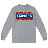 Heather Grey america license plate Long Sleeve Tee - HRA Design Shop