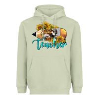 Matcha Western Teacher Pencil Heavyweight Hoodie - LillyAllenDesigns