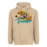 Mushroom Western Teacher Pencil Heavyweight Hoodie - LillyAllenDesigns