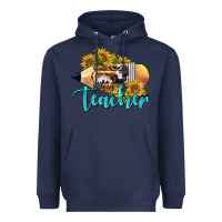 Navy Western Teacher Pencil Heavyweight Hoodie - LillyAllenDesigns