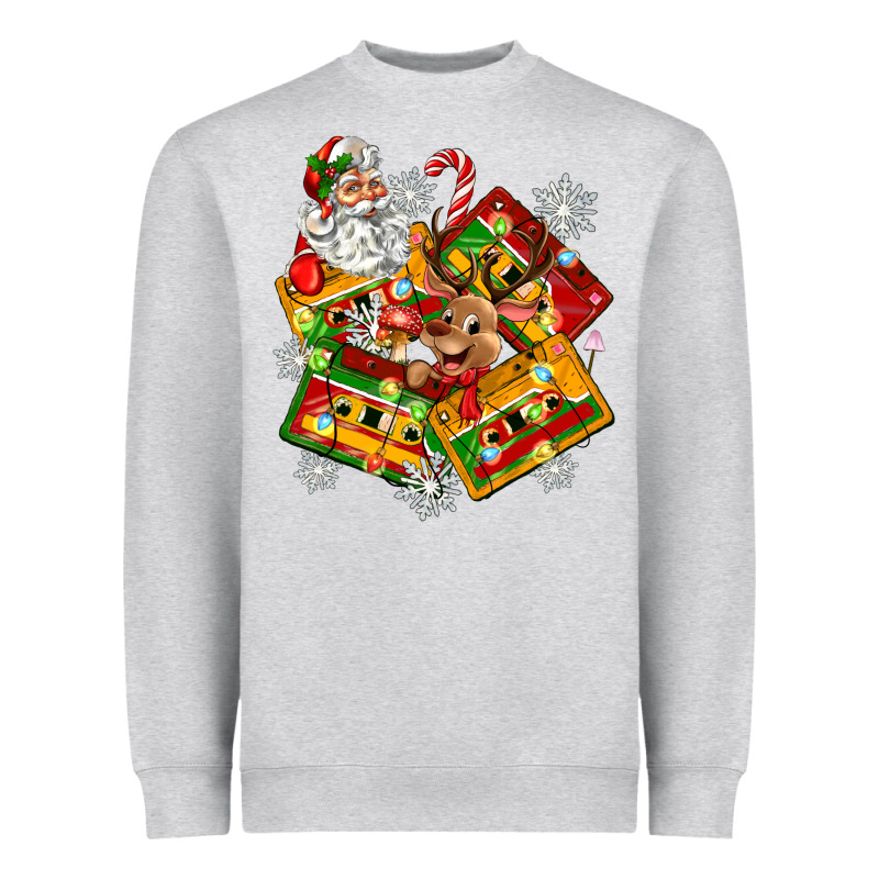 Christmas Cassette Tapes Heavyweight Sweatshirt by Zillion Design Studio | Teevron