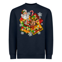 Navy christmas cassette tapes Heavyweight Sweatshirt - Zillion Design Studio