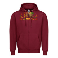 Burgundy educator of tiny humans libbey glass Zipper Hoodie - BundleAndBundleShop