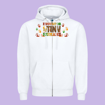 Educator Of Tiny Humans Libbey Glass Zipper Hoodie Designed By Bundleandbundleshop