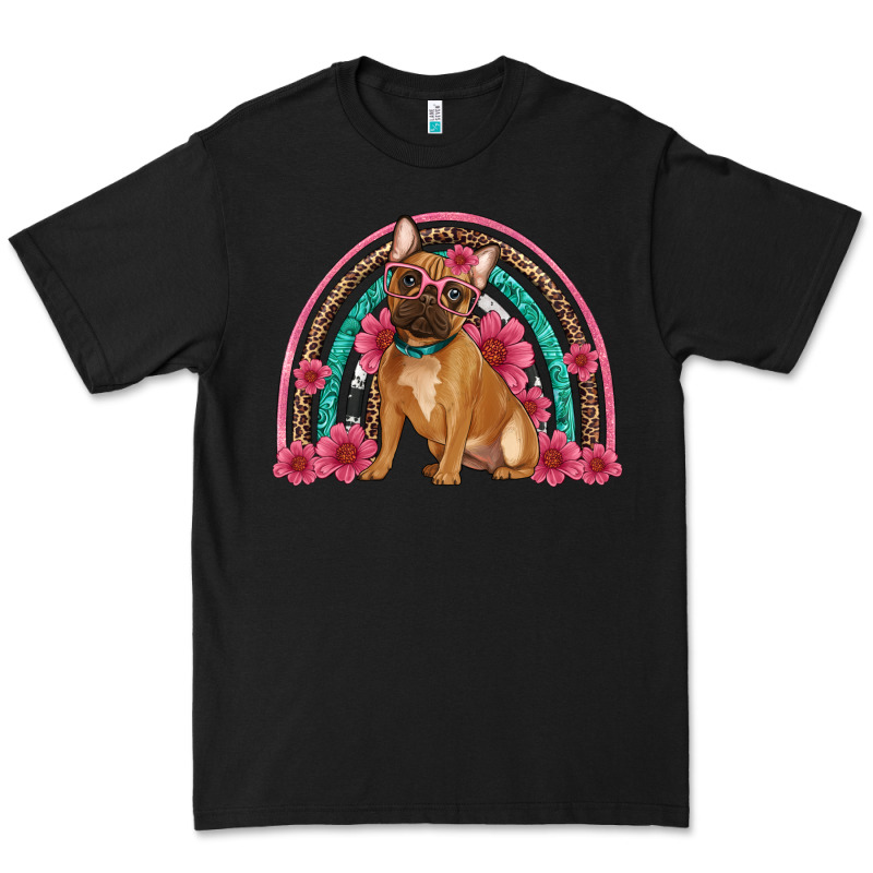 French Bulldog Floral Rainbow Premium Tee by Artiststas | Teevron