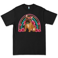 Black french bulldog floral rainbow Premium Tee - Artiststas