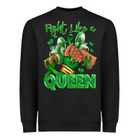 Black green ribbon liver cancer afro girl sneakers Heavyweight Sweatshirt - RanaPortraitStore