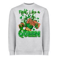 Heather Grey green ribbon liver cancer afro girl sneakers Heavyweight Sweatshirt - RanaPortraitStore