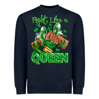 Navy green ribbon liver cancer afro girl sneakers Heavyweight Sweatshirt - RanaPortraitStore
