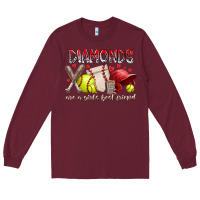 Burgundy diamonds are a girls best friends Long Sleeve Tee - RacoonDesign