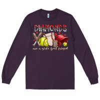 Plum diamonds are a girls best friends Long Sleeve Tee - RacoonDesign