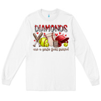 White diamonds are a girls best friends Long Sleeve Tee - RacoonDesign