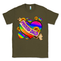 Army Green lgbtq proud dad Classic Tee - HRA Design Shop
