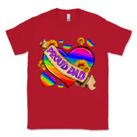Red lgbtq proud dad Classic Tee - HRA Design Shop