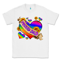 White lgbtq proud dad Classic Tee - HRA Design Shop