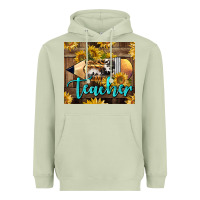 Matcha Western Teacher Pencil With Sunflowers Heavyweight Hoodie - LillyAllenDesigns