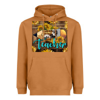 Meerkat Western Teacher Pencil With Sunflowers Heavyweight Hoodie - LillyAllenDesigns