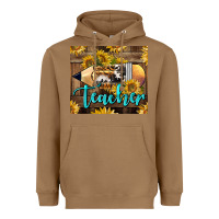 Toasted Coconut Western Teacher Pencil With Sunflowers Heavyweight Hoodie - LillyAllenDesigns