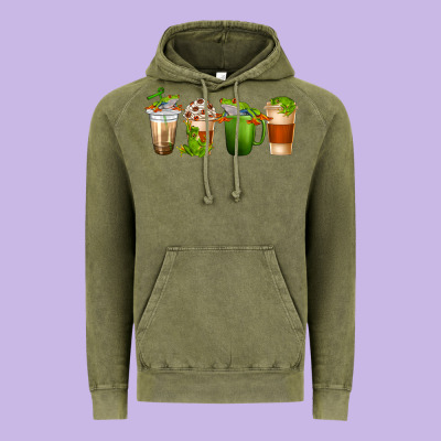 Vintage Hoodie frog coffee cups