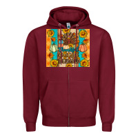 Burgundy Thankful grateful blessed Zipper Hoodie - Artiststas