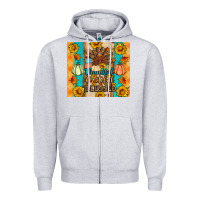 Heather Grey Thankful grateful blessed Zipper Hoodie - Artiststas