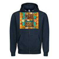 Navy Thankful grateful blessed Zipper Hoodie - Artiststas