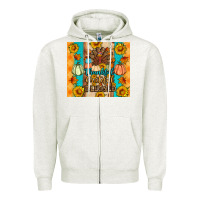 Oatmeal Heather Thankful grateful blessed Zipper Hoodie - Artiststas