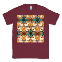 Burgundy native american aztec seamless pattern 1 Classic Tee - BundleAndBundleShop
