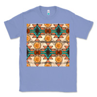Colony Blue native american aztec seamless pattern 1 Classic Tee - BundleAndBundleShop