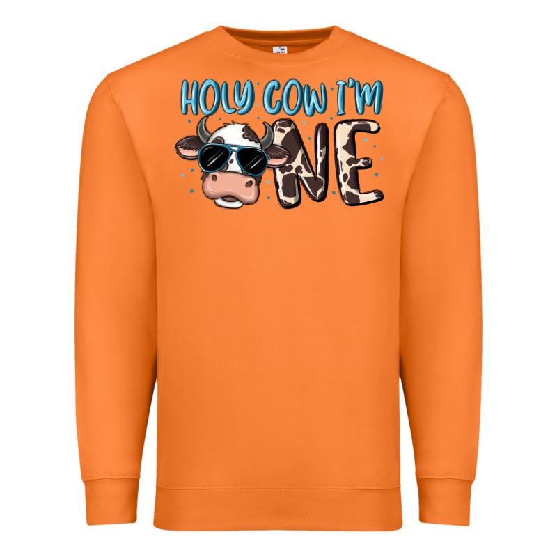 Holy Cow I'm One Premium Sweatshirt by MaliasSmallBusiness | Teevron