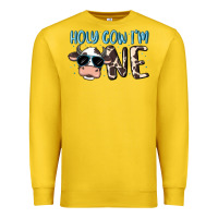 Lemon holy cow i'm one Premium Sweatshirt - MaliasSmallBusiness