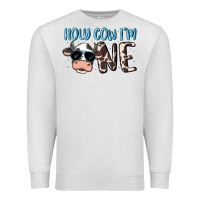 Oatmeal Heather holy cow i'm one Premium Sweatshirt - MaliasSmallBusiness