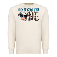 Sandshell holy cow i'm one Premium Sweatshirt - MaliasSmallBusiness