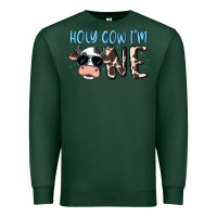 Sports Green holy cow i'm one Premium Sweatshirt - MaliasSmallBusiness