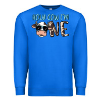 True Royal holy cow i'm one Premium Sweatshirt - MaliasSmallBusiness