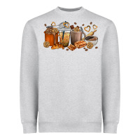 Heather Grey cookie coffee cups Heavyweight Sweatshirt - texasbilliewilder