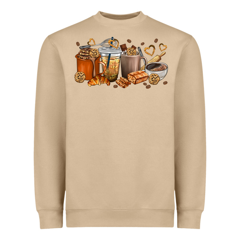 Cookie Coffee Cups Heavyweight Sweatshirt by texasbilliewilder | Teevron