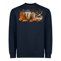Navy cookie coffee cups Heavyweight Sweatshirt - texasbilliewilder