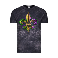 Cloud Black fleur de lis Vintage Tee - RanaPortraitStore