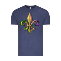 Vintage Denim fleur de lis Vintage Tee - RanaPortraitStore
